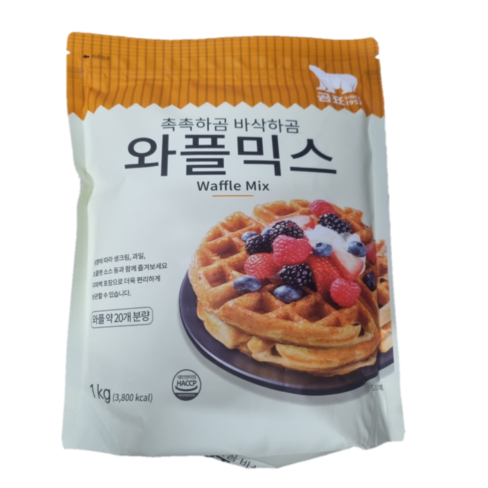 곰표 바사삭 와플믹스, 1kg, 1개 대표 이미지 - 벨기에 와플 추천