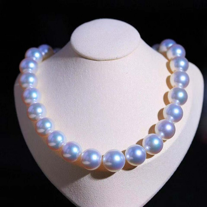 루비샵 호주산 천연잠수 왕진주 화이트 목걸이 12MM Natural Sea White Pearl Necklace Women's Pearl Chain 대표 이미지 - 왕진주 목걸이 추천