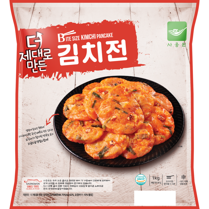 더 제대로만든 김치전 1kg (30g x33ea) 대표 이미지 - 해물파전 추천