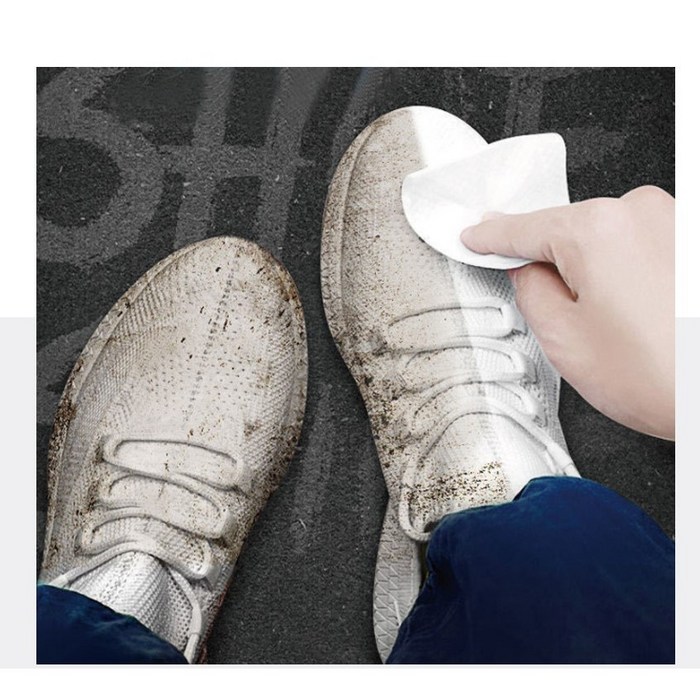 신발물티슈 신발 전용클리너 흰 운동화 얼룩제거 클리닝 Quik wipes 대표 이미지 - 신발 티슈 추천