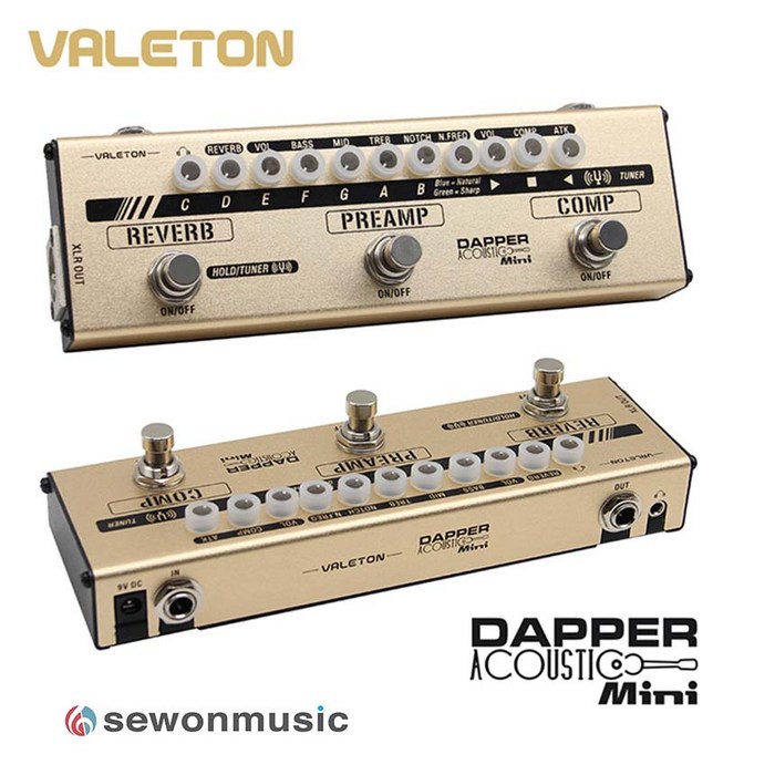 VALETON Dapper Acoustic Mini 베일톤 멀티 이펙터, 단품 대표 이미지 - 꾹꾹이 이펙터 추천