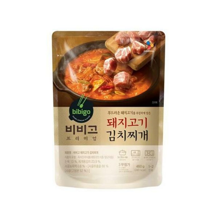 CJ 비비고 돼지고기김치찌개460g 즉석국 찌게 캠핑요리 혼밥 국요리, 460g, 2개 대표 이미지 - 돼지고기 김치찌개 추천