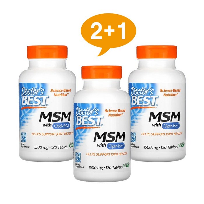 닥터베스트 [3팩기획]Opti MSM 함유 식이유황 1 500 mg120 정 x 3개, 120정 대표 이미지 - 무릎 연골 영양제 추천