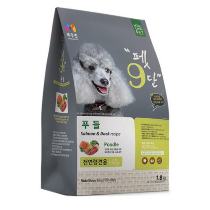 목우촌 전연령용 펫9단 푸들 전용사료 3p, 생선, 1.8kg 대표 이미지 - 푸들 사료 추천