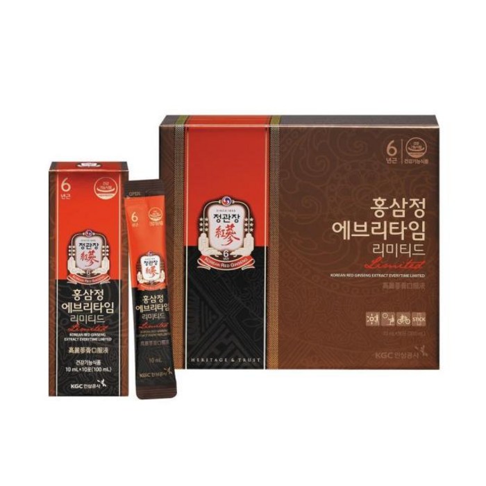 홍삼정 에브리타임리미티드 10ml*30포 (30일분), 30포, 10ml 대표 이미지 - 홍삼정 에브리타임 추천