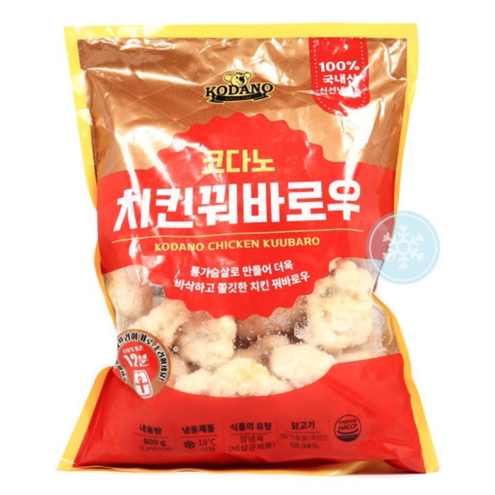 코다노 치킨꿔바로우 800g /냉동, 단품, 단품 대표 이미지 - 치킨 기프티콘 추천