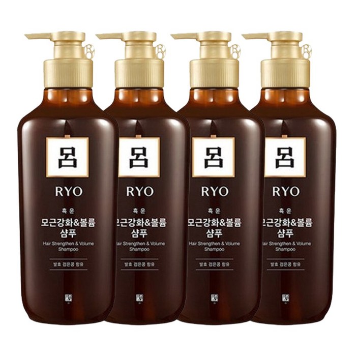 려 흑운 모근강화 볼륨 샴푸 550ml 4개