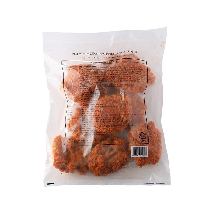사세 바삭매콤치킨(일반) 1.3kg, 1개 대표 이미지 - 순살 치킨 추천