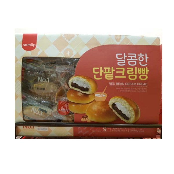 삼립 달콤한 단팥 크림빵 90g 9개, 9봉 대표 이미지 - 생크림빵 추천