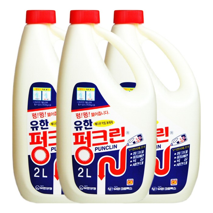 유한양행 펑크린 배수구 세정제, 2L, 3개 대표 이미지 - 배수구 클리너 추천