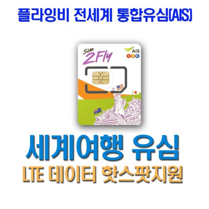 플라잉비 세계여행유심 15일 LTE 6GB + 저속무제한 핫스팟지원, 방문국가, 1개 대표 이미지 - 유럽 유심 추천