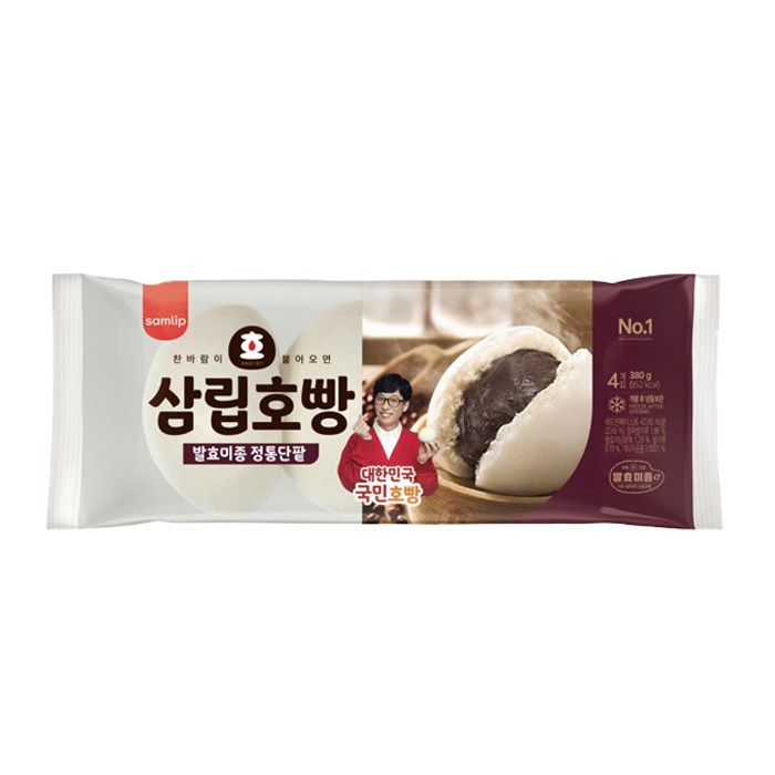 삼립 정통단팥호빵 4개입, 380g, 3봉 대표 이미지 - 단팥빵 추천