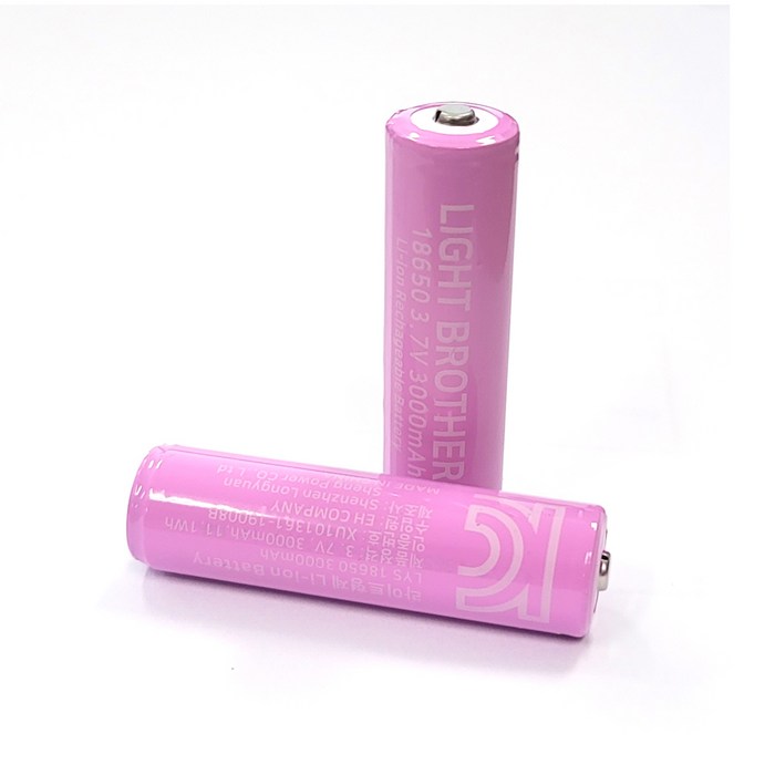 18650 배터리 충전지 3000mAh KC인증 보호회로 리튬이온 배터리 건전지, 3000mAh 배터리 1개 대표 이미지 - 리튬이온 건전지 추천