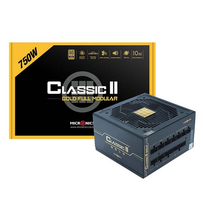 마이크로닉스 Classic II 750W 80PLUS GOLD 230V EU 풀모듈러 PC파워 대표 이미지 - 컴퓨터 파워 추천