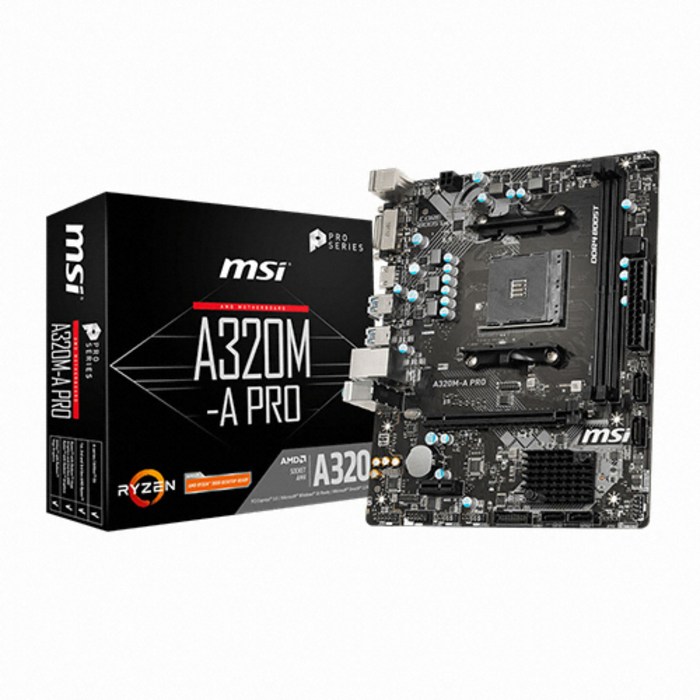 MSI A320M-A PRO 메인보드 MS-7C51 대표 이미지 - AMD 메인보드 추천