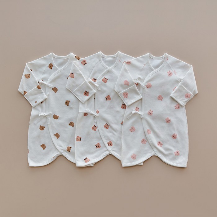 돗투돗 동물친구들 퓨어코튼 신생아 베냇가운 배냇저고리