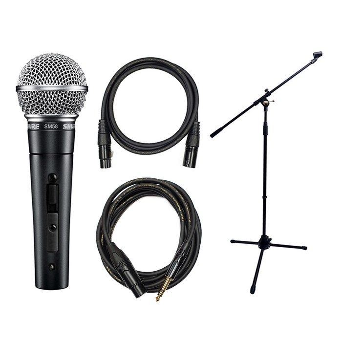 SHURE SM58SK 슈어 정품 다이나믹 마이크, SM58 SK 마이크+롱 스탠드 대표 이미지 - 스테인버그 추천