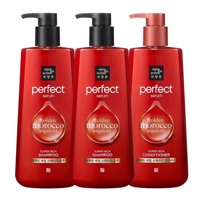 미쟝센 퍼펙트세럼 슈퍼리치 샴푸 680ML x 2+컨디셔너, 3개 대표 이미지 - 미쟝센 퍼펙트세럼 추천