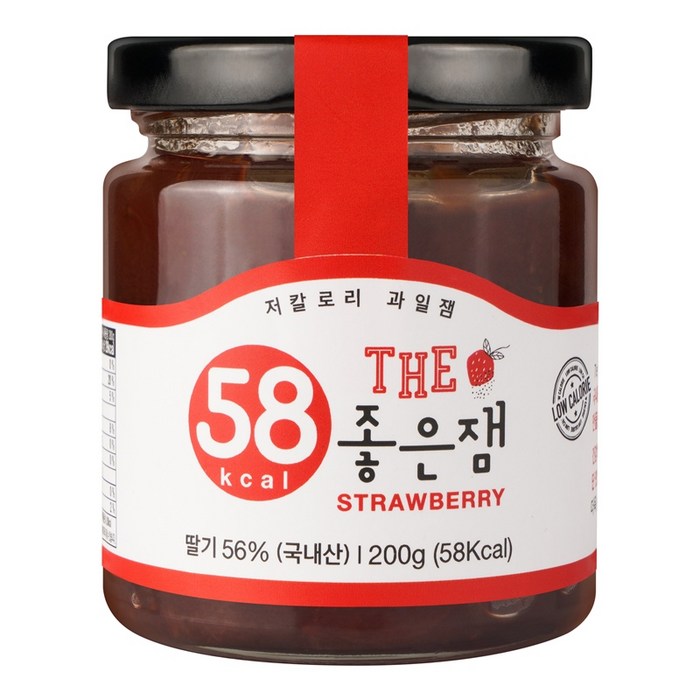 THE 더좋은잼 저칼로리 58Kcal 딸기잼 대표 이미지 - 무설탕 잼 추천