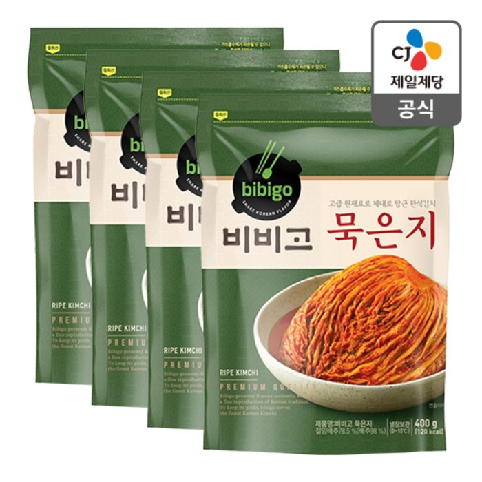 비비고 비비고/묵은지김치400g*4 대표 이미지 - 묵은지 추천