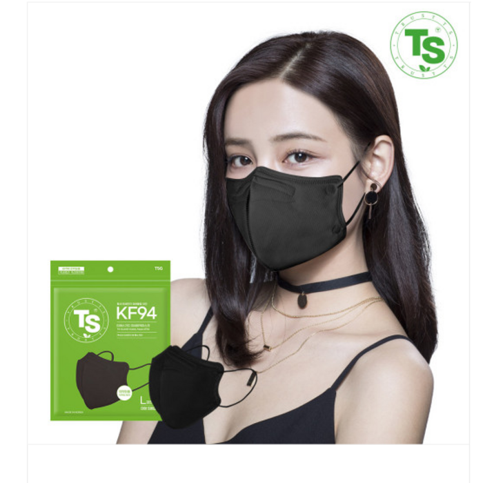 TS가드 KF94 황사방역 마스크 새부리형 100매 블랙, 5개입, 20개 대표 이미지 - TS 샴푸 추천
