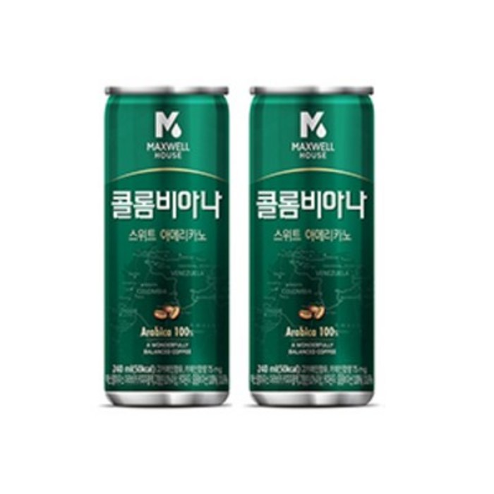 [동서] 맥스웰 콜롬비아나 캔커피 스위트아메리카노, 240ml, 120개입 대표 이미지 - 스위트 아메리카노 추천