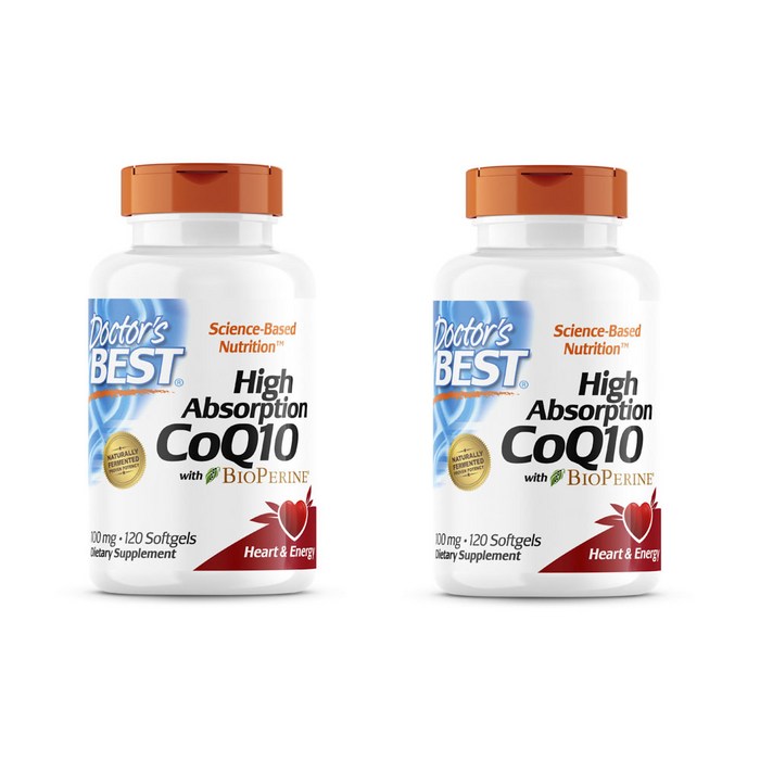 닥터스베스트 하이 앱솔션 CoQ10 바이오페린 100mg 소프트젤, 120정, 2개 대표 이미지 - 항산화제 추천