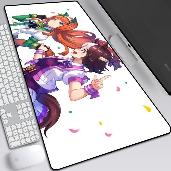우마무스메 대형 마우스 장패드 긴 빅사이즈 키보드 책상 데스크 패드, 300x800mm + 2mm개, BA 대표 이미지 - 우마무스메 장패드 추천
