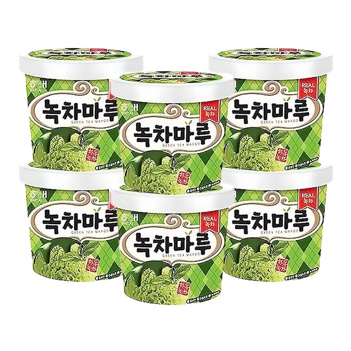 해태 녹차마루 홈 6개(1박스) 아이스크림, 1박스, 600ml 대표 이미지 - 녹차 아이스크림 추천