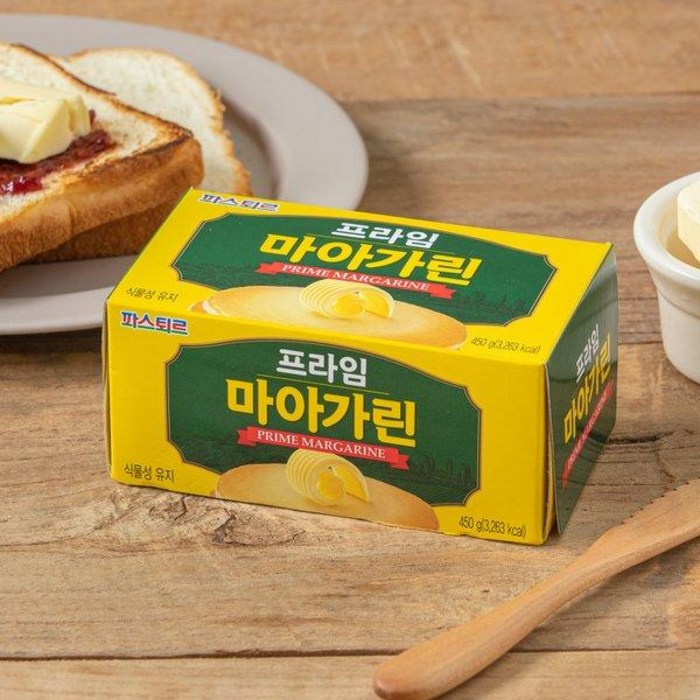 파스퇴르 식물성 프라임 마아가린 450g (트랜스지방 0g 아이스박스포장), 1개 대표 이미지 - 식물성 버터 추천