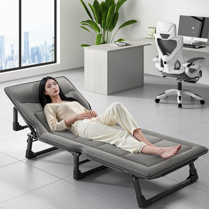 접이식 침대 이동식 침대 1인용 침대 그레이