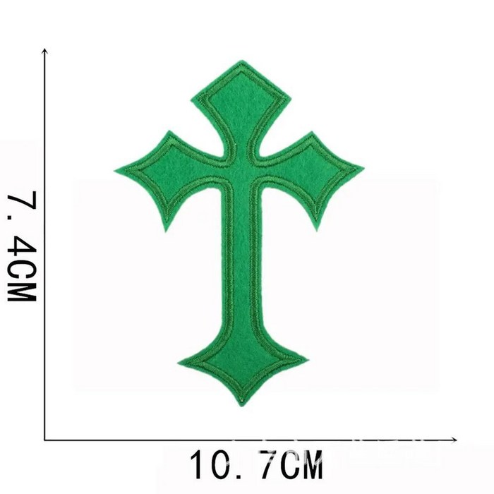 십자가 자수 천 스티커 옷 장식 패치 다림질 능직 컴퓨터 스탬프