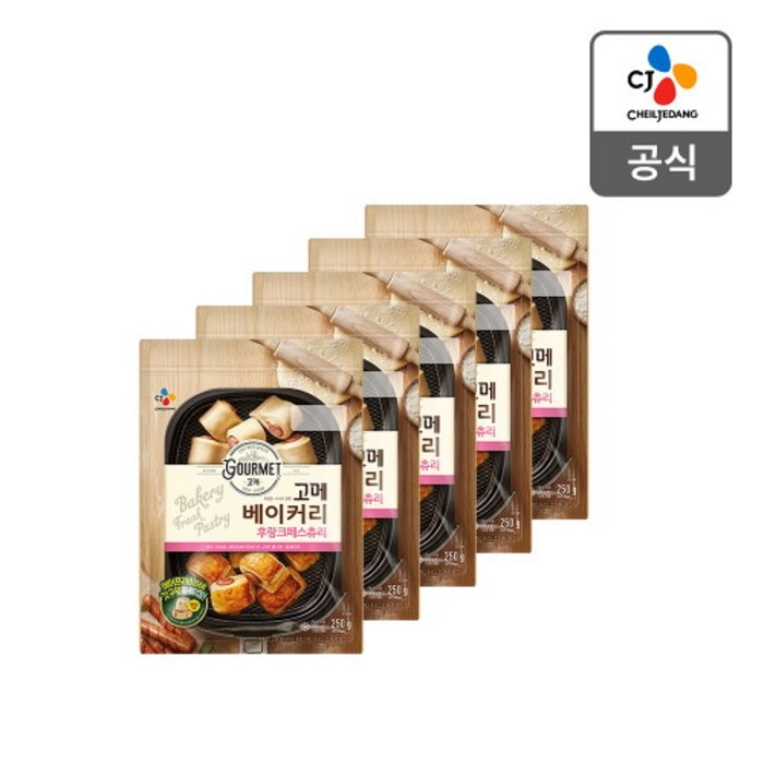 CJ제일제당 [CJ제일제당] 고메 베이커리 후랑크페스츄리 250g x 5개, 단품없음 대표 이미지 - 고메 베이커리 추천