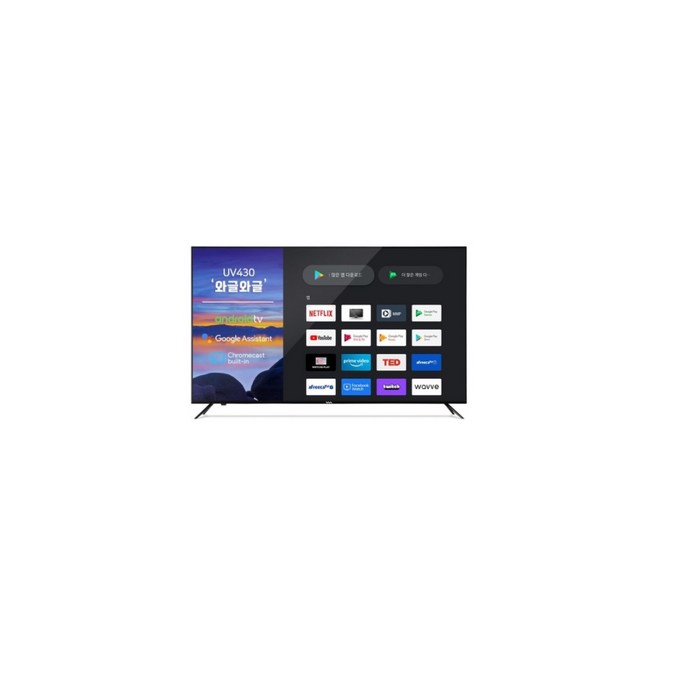 와사비망고 4K UHD LED TV, 109cm(43인치), WM UV430 UHD, 스탠드형, 자가설치 대표 이미지 - 43인치 TV 추천