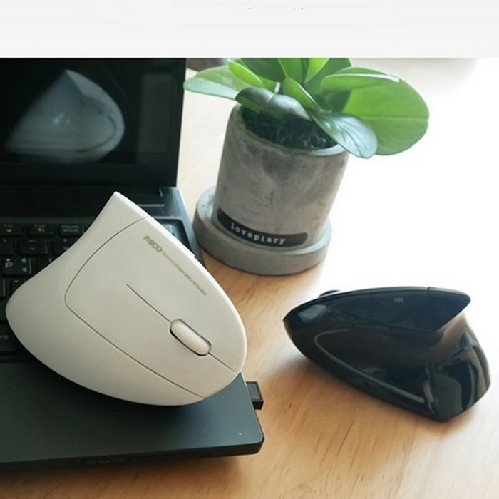 코시 인체공학 손목보호 무선 버티컬 마우스 사무용 컴퓨터 노트북 usb mouse, 화이트, M3015 대표 이미지 - 손목보호 마우스 추천