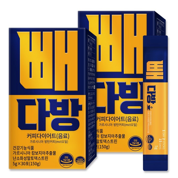 순수식품 빼다방 커피 5000mg*60포 다이어트 음료 가르시니아, 5g, 60개 대표 이미지 - 다이어트 커피 추천