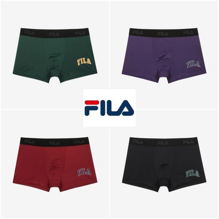 [갤러리아] FILA UNDERWEAR휠라언데웨어 FILA 아웃핏 뉴트로 남성드로즈4종세트 FI4DRD6422M_4종 대표 이미지 - 휠라 팬티 추천