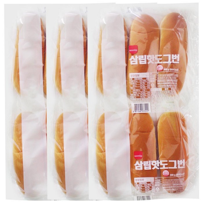 삼립 핫도그빵 3봉 (총 18개입), 1세트, 50g 대표 이미지 - 핫도그 추천