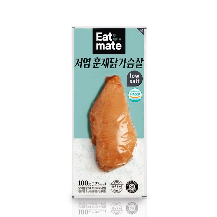 잇메이트 저염 훈제 닭가슴살 100g, 1개 대표 이미지 - 저염 훈제 닭가슴살 추천