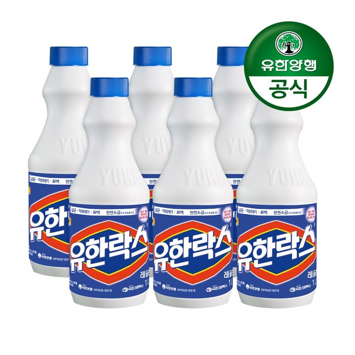 유한락스 레귤러, 1L, 6개 대표 이미지 - 유한락스 추천