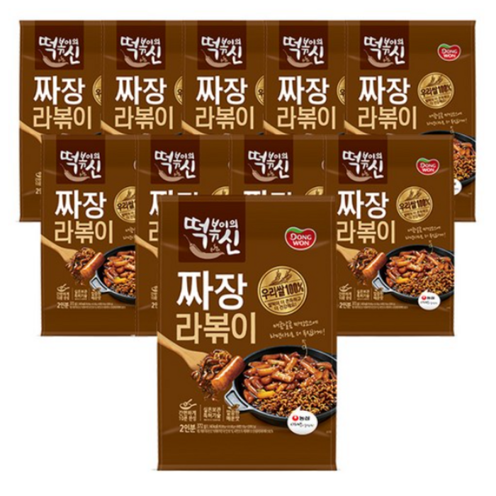 동원 떡볶이의신 짜장라볶이, 372g, 50개입 대표 이미지 - 떡신 추천