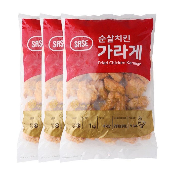 사세 순살치킨 가라게 1kg 기타닭고기가공육, 3개 대표 이미지 - 치킨텐더 추천