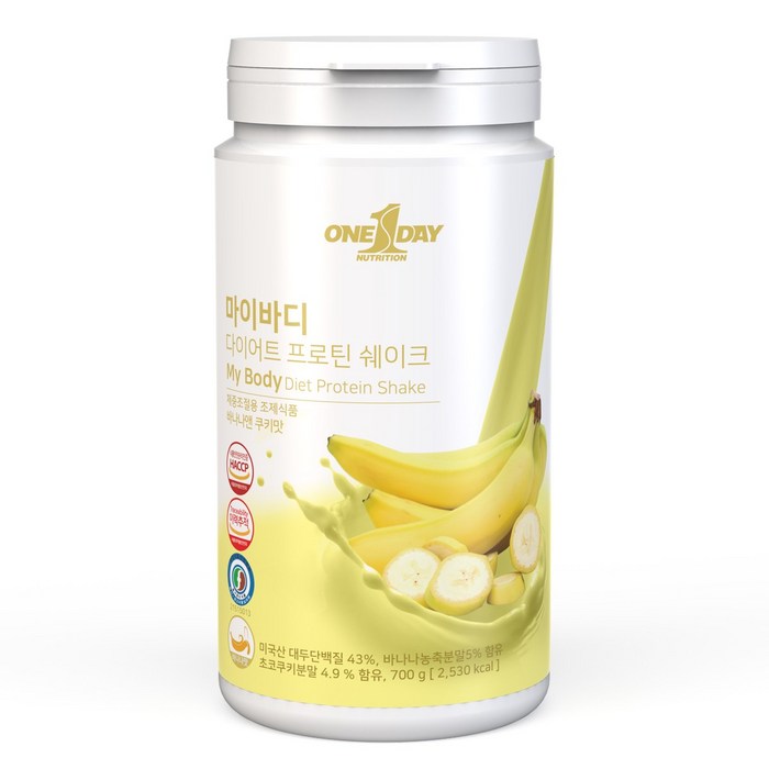 마이바디 다이어트 프로틴 쉐이크 바나나앤쿠키, 700g, 1개 대표 이미지 - 바나나맛 프로틴 추천