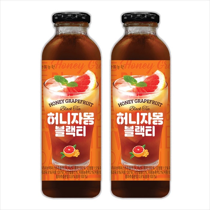 다농원 허니자몽 블랙티 600g x 2개 자허블 아이스티 대표 이미지 - 자몽 블랙티 추천