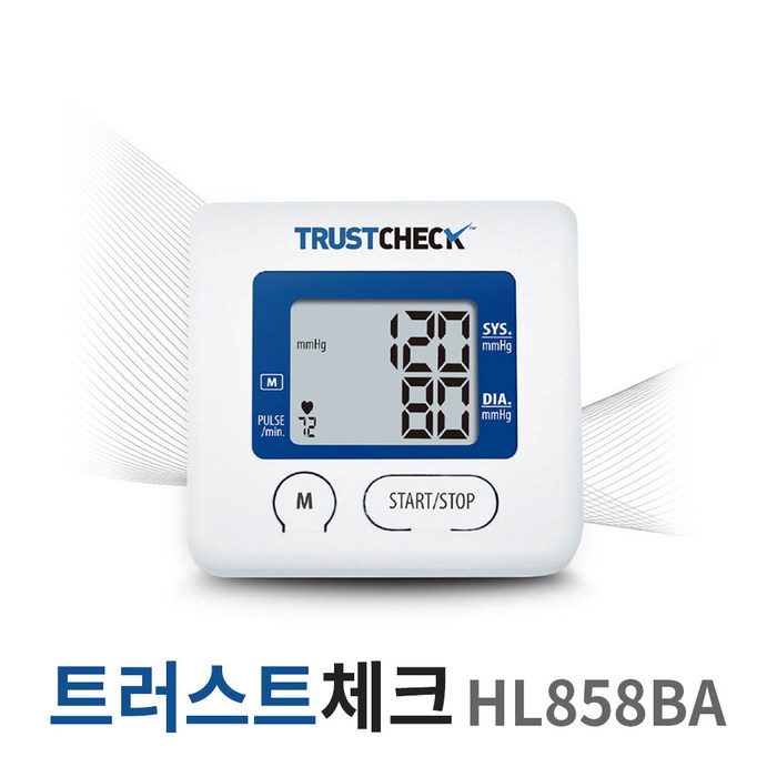 아크레이 트러스트체크 가정용 전자혈압계 HL858BA 혈압계, 1개
