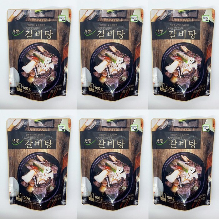 갈빗대가 4개 들어간 한뽕 명물 진갈비탕 700gx6팩 (12인분), 한뽕 갈비탕 500gx6팩 대표 이미지 - 국뽕 추천