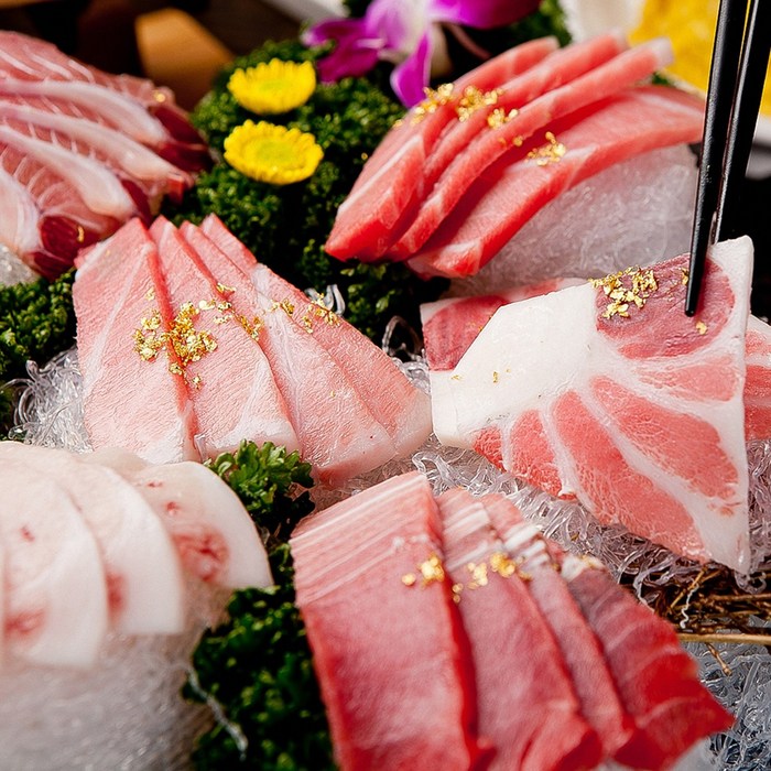 마린보이날다 냉동참치회 골라담기, 1팩, 16.눈다랑어 등살 슬라이스 100g 대표 이미지 - 참치 배꼽살 추천
