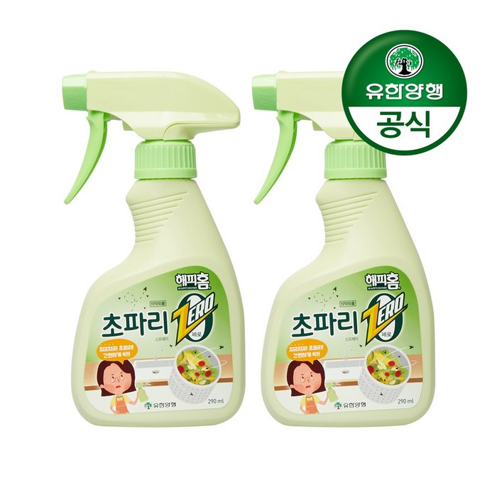 해피홈 초파리 제로 스프레이 290ml X 2개 대표 이미지 - 박스테이프 추천