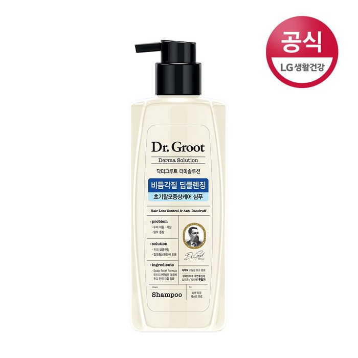닥터그루트 비듬각질케어 샴푸 400ml, 1개 대표 이미지 - 닥터그루트 샴푸 추천