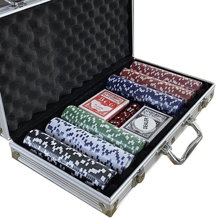 카지노칩 세트 국제규격 숫자칩 세븐 카드 포커칩 게임칩 300pcs 대표 이미지 - 세븐포커 세트 추천